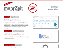Tablet Screenshot of mehrzeit.ch